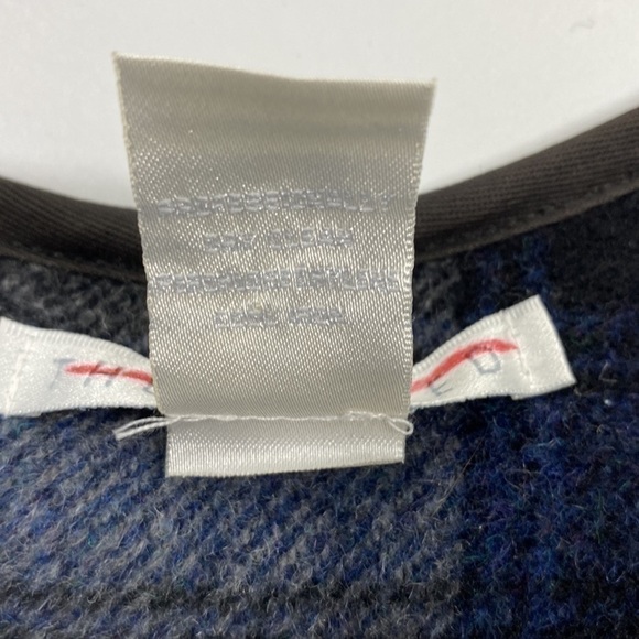 Vintage The Limited Wool Plaid Snap Button Vest Gray Blue Black Size Medium - Picture 4 of 4